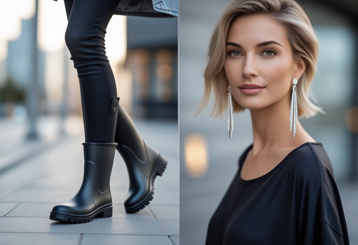 Sådan matcher du dine korte gummistøvler med lange øreringe til enhver stil